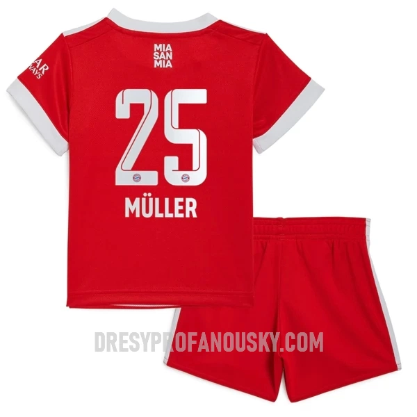 Levné Dětský Fotbalový Dres FC Bayern Mnichov Muller 25 Domácí 2022-23