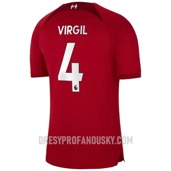 Levné Mužský Fotbalový Dres Liverpool Virgil 4 Domácí 2022-23