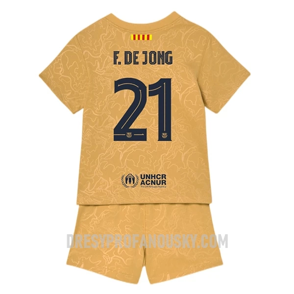 Levné Dětský Fotbalový Dres FC Barcelona Frenkie de Jong 21 Venkovní 2022-23