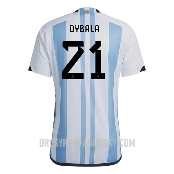 Levné Mužský Fotbalový Dres Argentina Dybala 21 Domácí Mistrovství Světa 2022