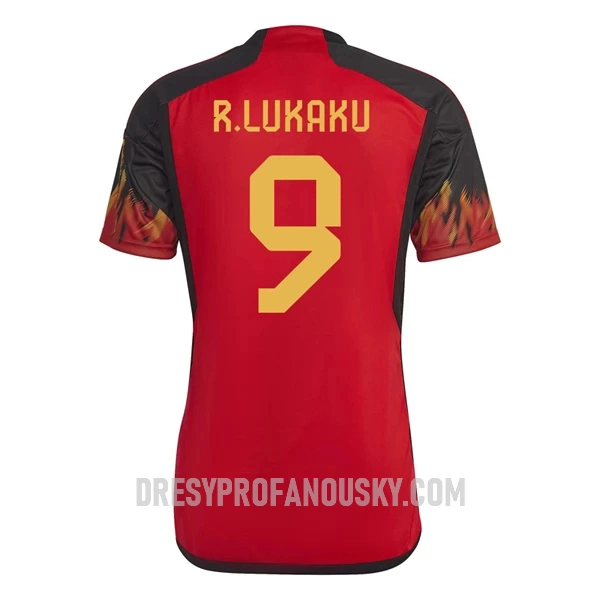 Levné Mužský Fotbalový Dres Belgie Lukaku 9 Domácí Mistrovství Světa 2022