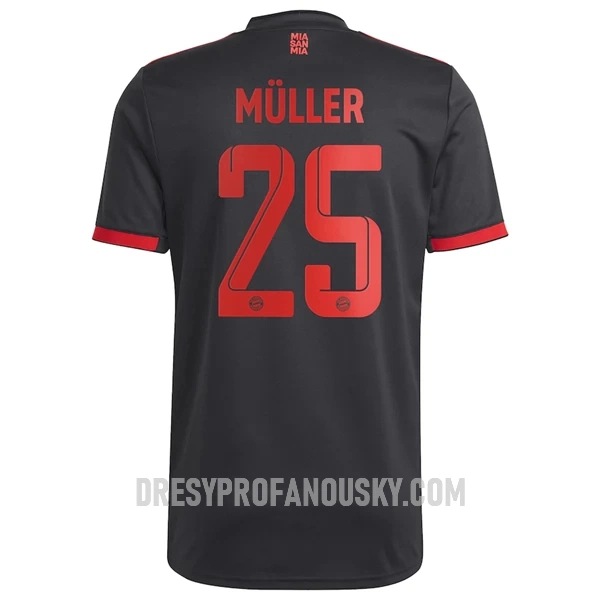 Levné Mužský Fotbalový Dres FC Bayern Mnichov Muller 25 Alternativní 2022-23