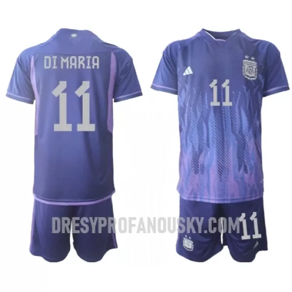 Levné Dětský Fotbalový Dres Argentina Angel Di Maria 11 Venkovní Mistrovství Světa 2022