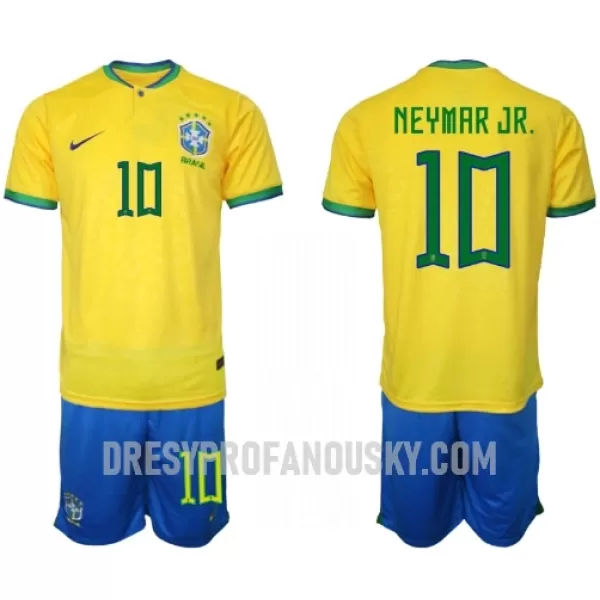 Levné Dětský Fotbalový Dres Brazílie Neymar Jr 10 Domácí Mistrovství Světa 2022