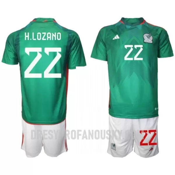 Levné Dětský Fotbalový Dres Mexiko Hirving Lozano 22 Domácí Mistrovství Světa 2022