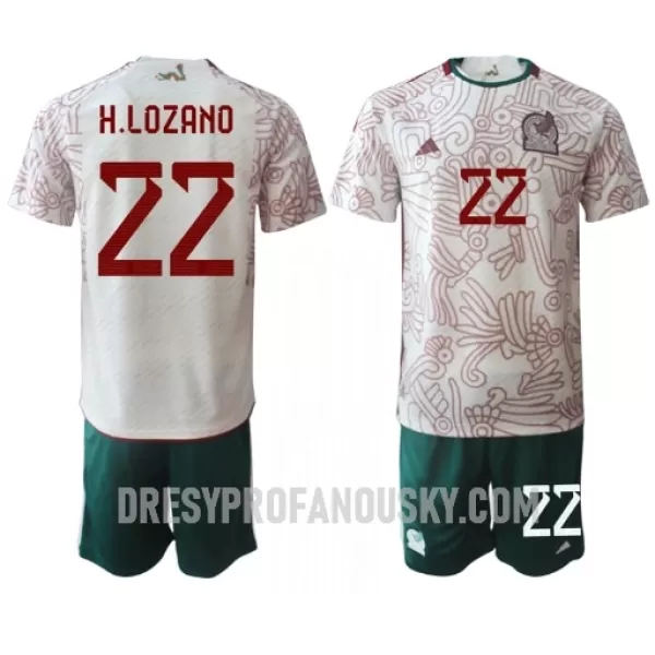 Levné Dětský Fotbalový Dres Mexiko Hirving Lozano 22 Venkovní Mistrovství Světa 2022