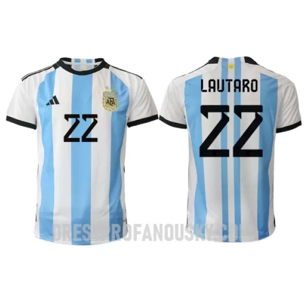 Levné Mužský Fotbalový Dres Argentina Lautaro Martinez 22 Domácí Mistrovství Světa 2022