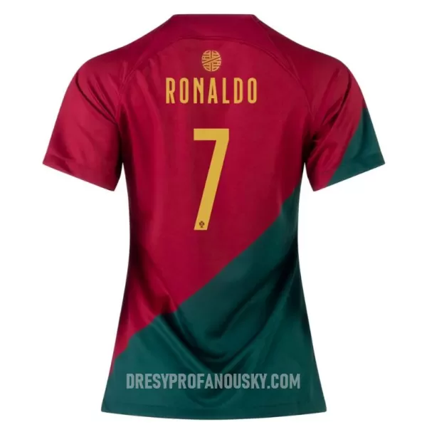 Levné Dámský Fotbalový Dres Portugalsko Cristiano Ronaldo 7 Domácí Mistrovství Světa 2022