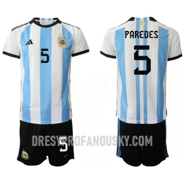 Levné Dětský Fotbalový Dres Argentina Leandro Paredes 5 Domácí Mistrovství Světa 2022