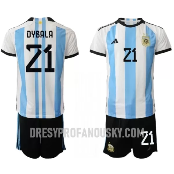 Levné Dětský Fotbalový Dres Argentina Paulo Dybala 21 Domácí Mistrovství Světa 2022