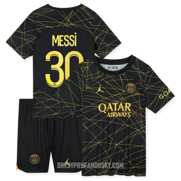 Levné Dětský Fotbalový Dres Paris Saint-Germain Lionel MESSI 30 Čtvrtý 2022-23