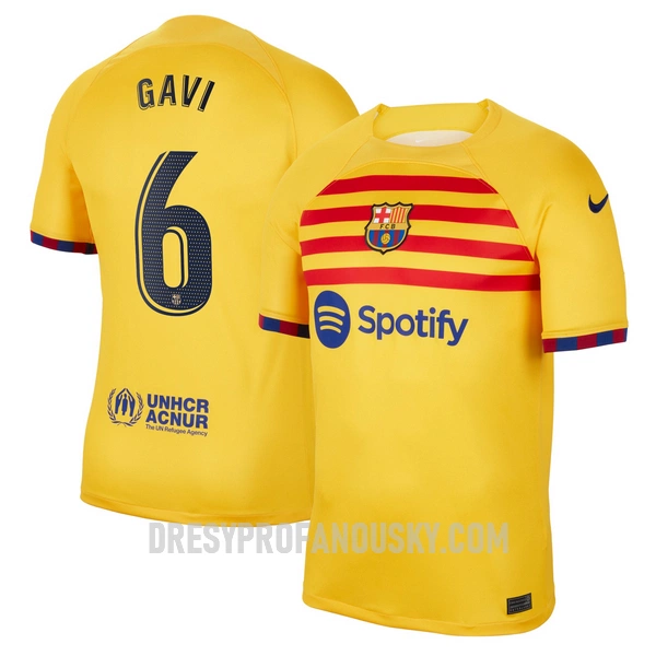 Levné Mužský Fotbalový Dres FC Barcelona GAVI 6 Čtvrtý 2022-23