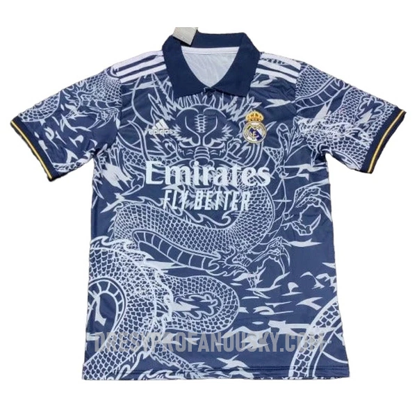 Levné Mužský Fotbalový Dres Real Madrid Dragon Dark 2023-24 Modrá - Speciální