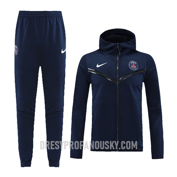 Levné Mužský Paris Saint-Germain Navy Version Tréninkový Bunda Kapucí Soupravy 2022-23