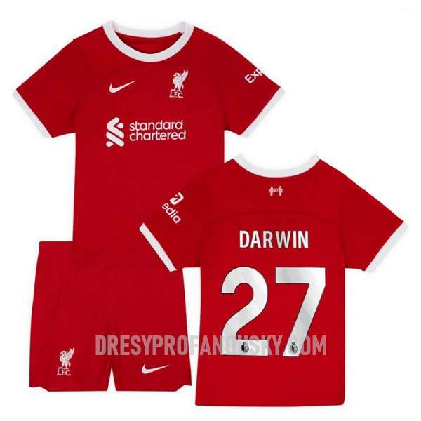 Levné Dětský Fotbalový Dres Liverpool Darwin 27 Domácí 2023-24