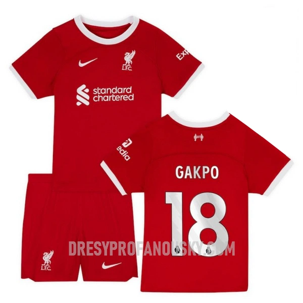 Levné Dětský Fotbalový Dres Liverpool Gakpo 18 Domácí 2023-24