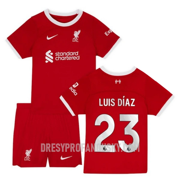 Levné Dětský Fotbalový Dres Liverpool Luis Diaz 23 Domácí 2023-24