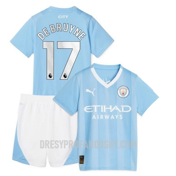 Levné Dětský Fotbalový Dres Manchester City De Bruyne 17 Domácí 2023-24