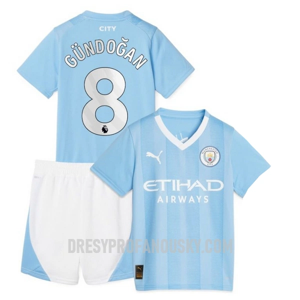 Levné Dětský Fotbalový Dres Manchester City Gundogan 8 Domácí 2023-24