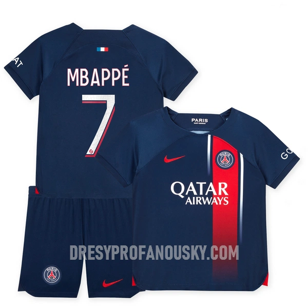 Levné Dětský Fotbalový Dres Paris Saint-Germain Mbappé 7 Domácí 2023-24