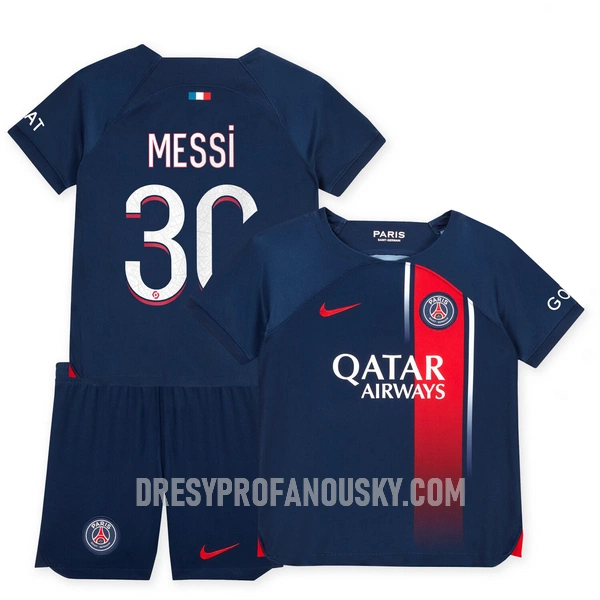 Levné Dětský Fotbalový Dres Paris Saint-Germain Messi 30 Domácí 2023-24