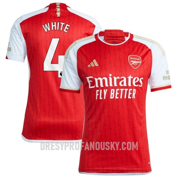 Levné Mužský Fotbalový Dres Arsenal White 4 Domácí 2023-24