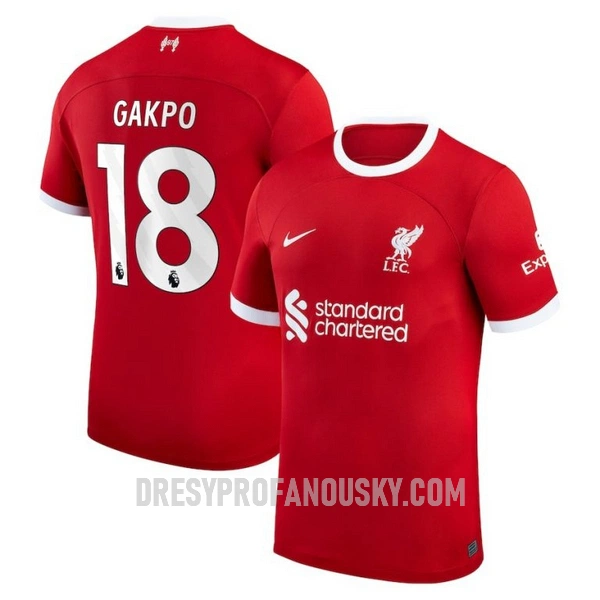 Levné Mužský Fotbalový Dres Liverpool Gakpo 18 Domácí 2023-24