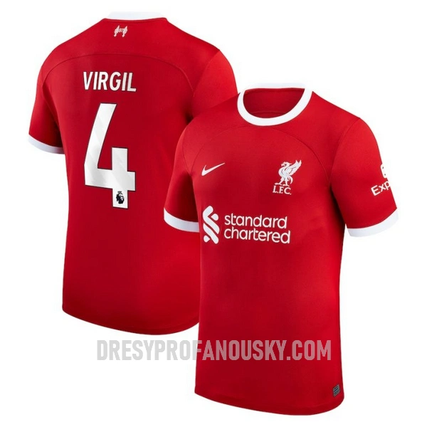 Levné Mužský Fotbalový Dres Liverpool Virgil 4 Domácí 2023-24