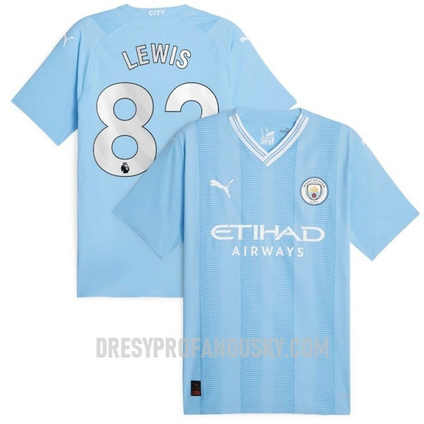 Levné Mužský Fotbalový Dres Manchester City Lewis 82 Domácí 2023-24