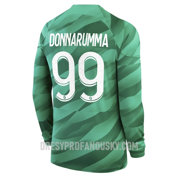 Levné Mužský Fotbalový Dres Paris Saint-Germain Donnarumma 99 Brankářské Domácí 2023-24 Dlouhý Rukáv