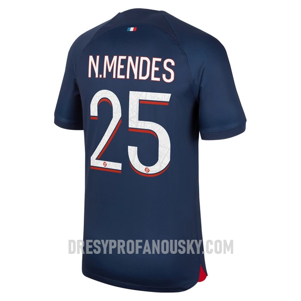 Levné Mužský Fotbalový Dres Paris Saint-Germain N.Mendes 25 Domácí 2023-24