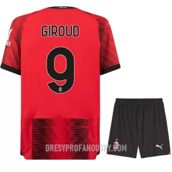 Levné Dětský Fotbalový Dres AC Milán Giroud 9 Domácí 2023-24