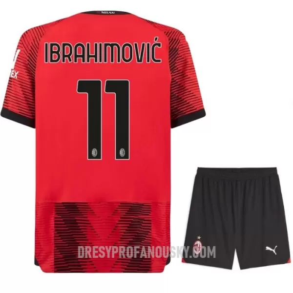 Levné Dětský Fotbalový Dres AC Milán Ibrahimovic 11 Domácí 2023-24