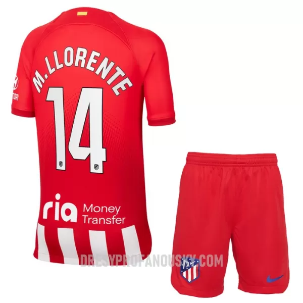 Levné Dětský Fotbalový Dres Atlético Madrid M. Llorente 14 Domácí 2023-24