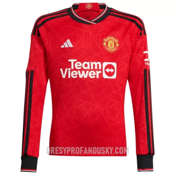 Levné Dětský Fotbalový Dres Manchester United Domácí 2023-24 Dlouhý Rukáv