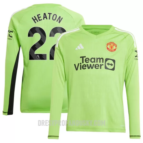 Levné Mužský Fotbalový Dres Manchester United Heaton 22 Brankářské Domácí 2023-24 Dlouhý Rukáv