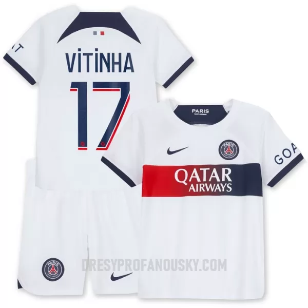 Levné Dětský Fotbalový Dres Paris Saint-Germain Vitinha 17 Venkovní 2023-24