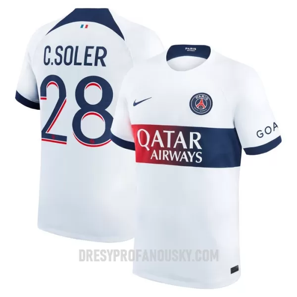 Levné Mužský Fotbalový Dres Paris Saint-Germain C. Soler 28 Venkovní 2023-24