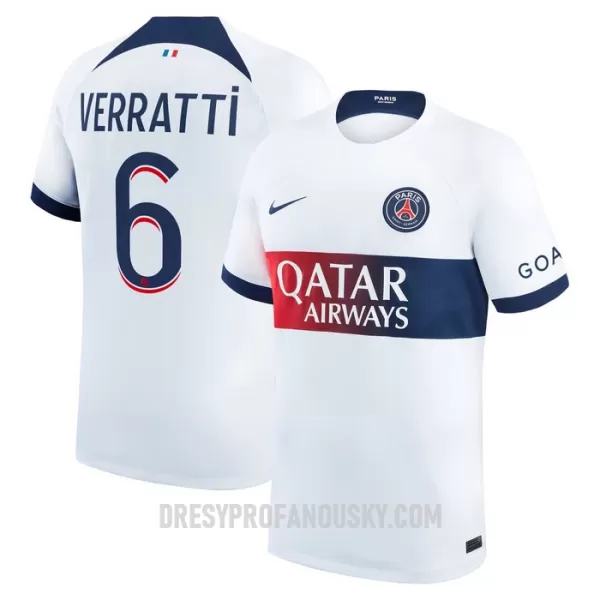 Levné Mužský Fotbalový Dres Paris Saint-Germain Verratti 6 Venkovní 2023-24