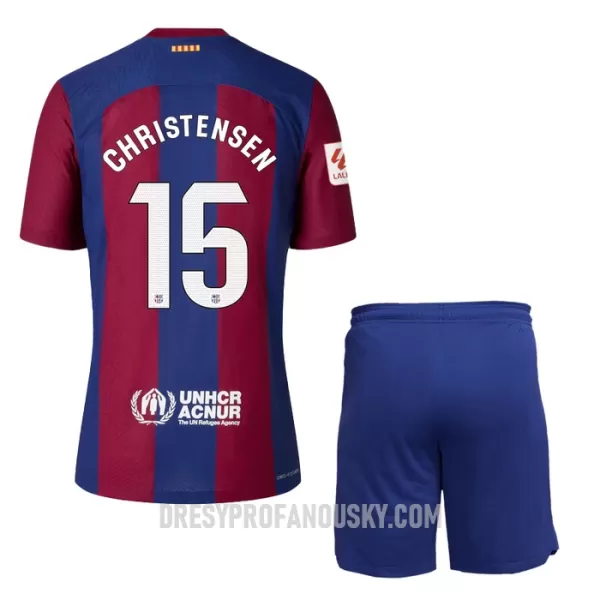 Levné Dětský Fotbalový Dres FC Barcelona Christensen 15 Domácí 2023-24