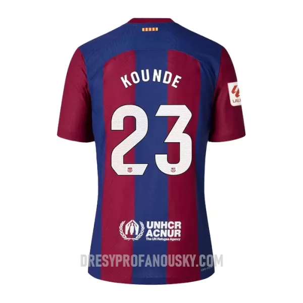 Levné Dětský Fotbalový Dres FC Barcelona Kounde 23 Domácí 2023-24