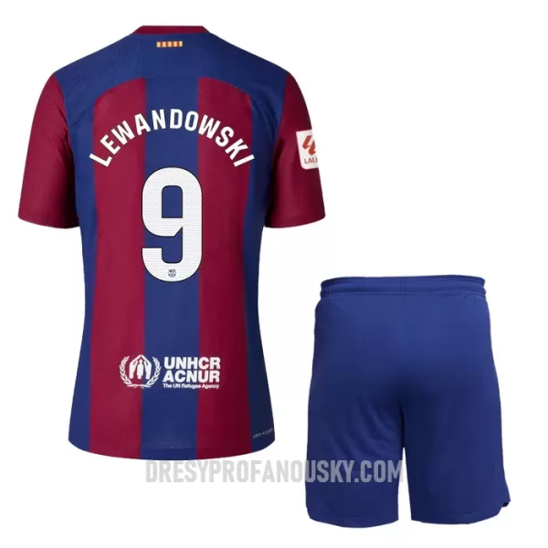 Levné Dětský Fotbalový Dres FC Barcelona Lewandowski 9 Domácí 2023-24