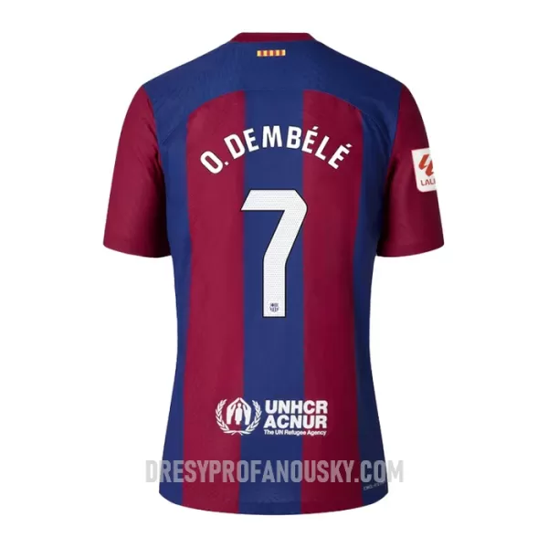 Levné Dětský Fotbalový Dres FC Barcelona O. Dembele 7 Domácí 2023-24