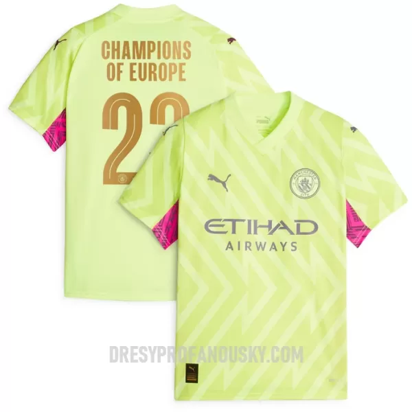 Levné Mužský Fotbalový Dres Manchester City Champions of Europe Brankářské Alternativní 2023-24