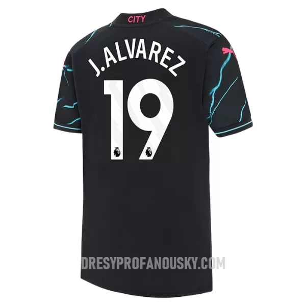 Levné Dětský Fotbalový Dres Manchester City J. Alvarez 19 Alternativní 2023-24