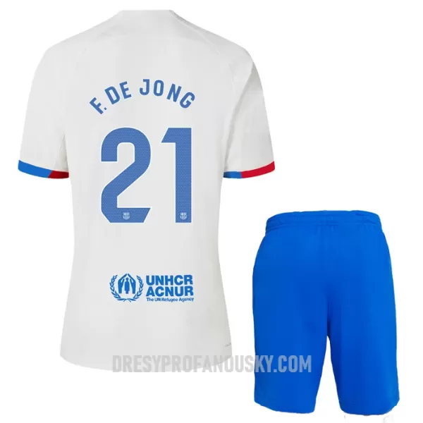 Levné Dětský Fotbalový Dres FC Barcelona Frenkie de Jong 21 Venkovní 2023-24