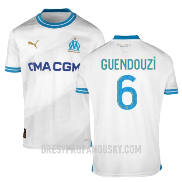 Levné Mužský Fotbalový Dres Olympique de Marseille GUENDOUZI 6 Domácí 2023-24