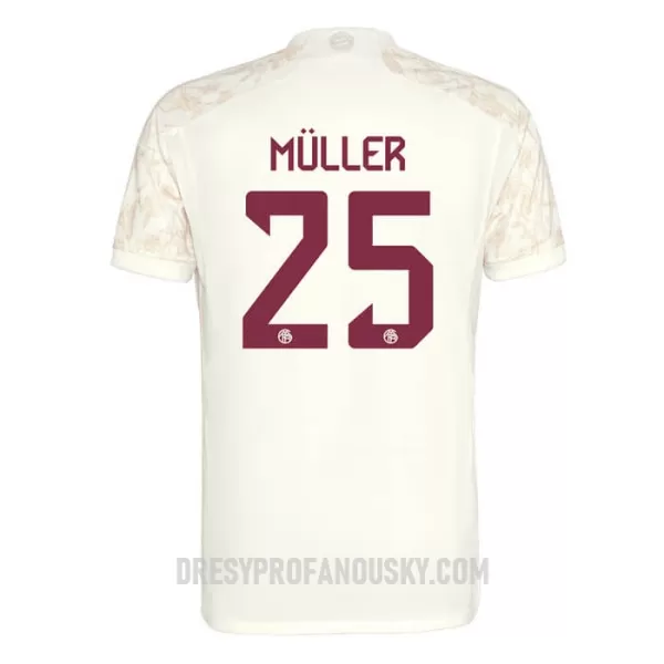 Levné Dětský Fotbalový Dres FC Bayern Mnichov Muller 25 Champions League Alternativní 2023-24