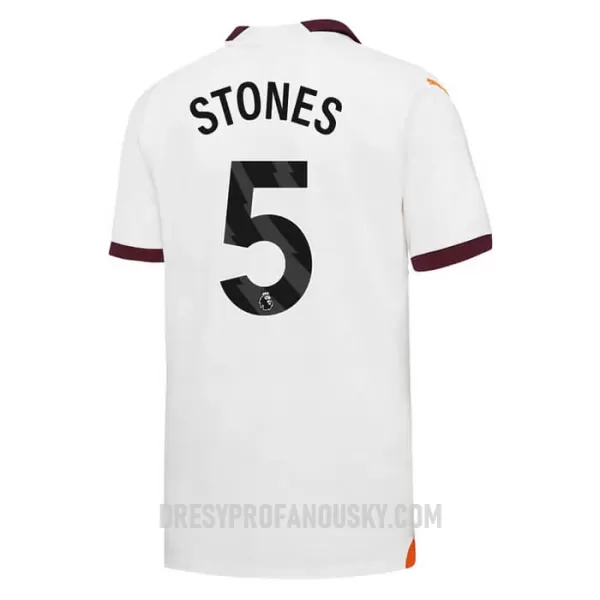 Levné Dětský Fotbalový Dres Manchester City Stones 5 Venkovní 2023-24