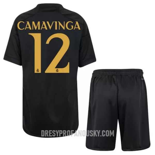 Levné Dětský Fotbalový Dres Real Madrid Camavinga 12 Alternativní 2023-24